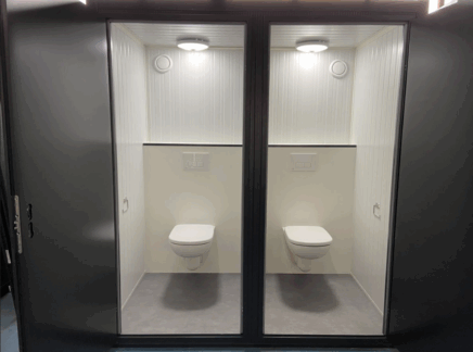 Dubbele toilet unit hangtoilet